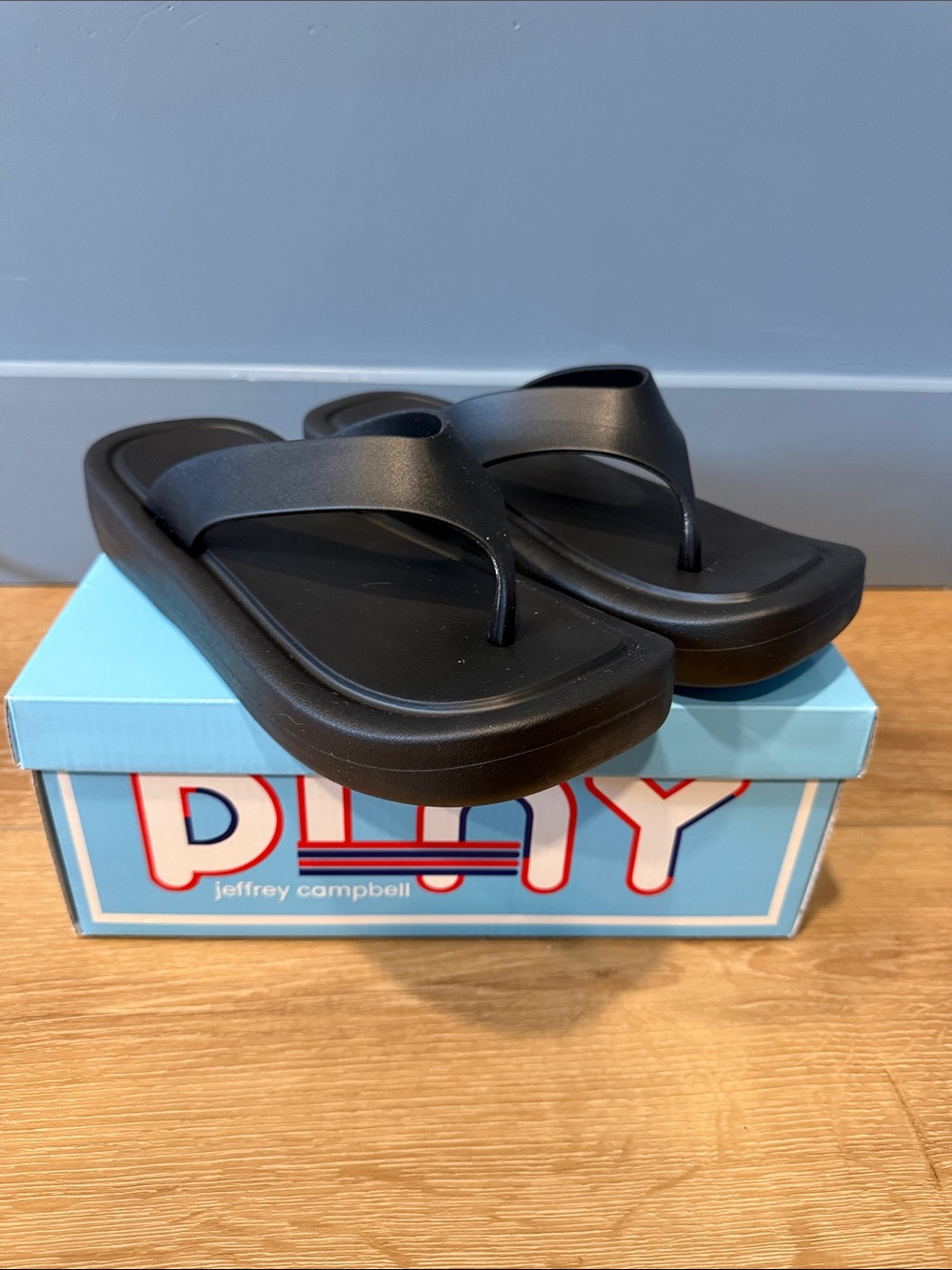 Jeffrey Campbell Black Platform Flip Flop Sandals from Free People - New in Box